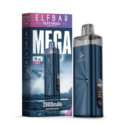 Elfbar ELFX MEGA Refillable Pod Kit 0.6 Ohm Navy