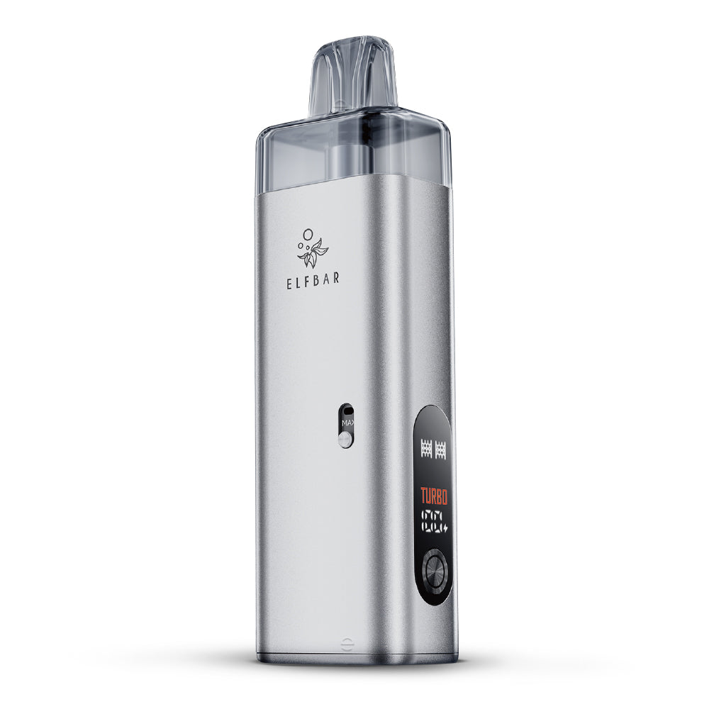 Elfbar ELFX MEGA Refillable Pod Kit 0.6 Ohm Silver