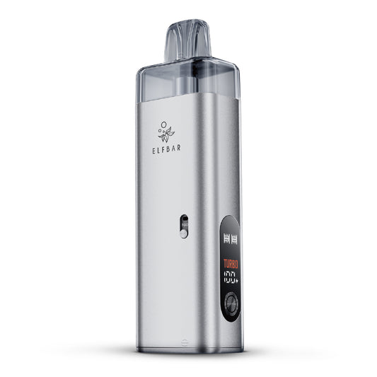 Elfbar ELFX MEGA Refillable Pod Kit 0.6 Ohm Silver