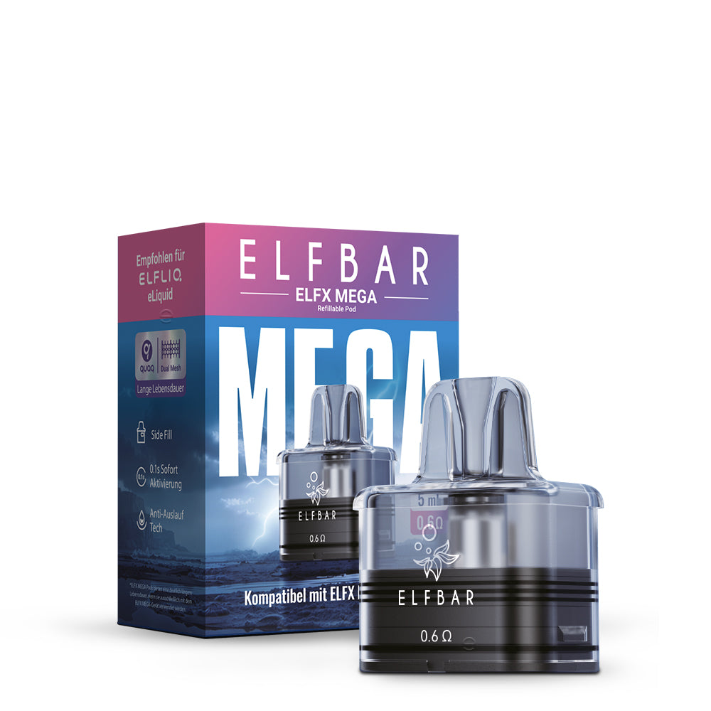 ELFBAR ELFX Mega Refillable Pod (Leer Pod) Ohm: 0.6 5ml