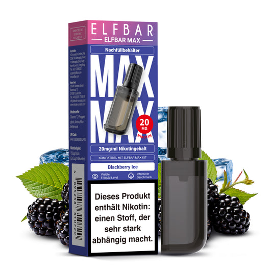 Elfbar Max Refill Container Blackberry Ice 20mg Nikotin 10ml Liquid