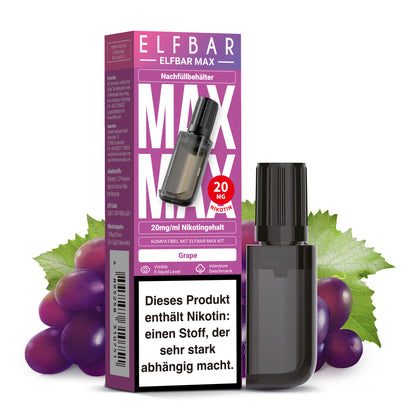 Elfbar Max Refill Container Grape 20mg Nikotin 10ml Liquid