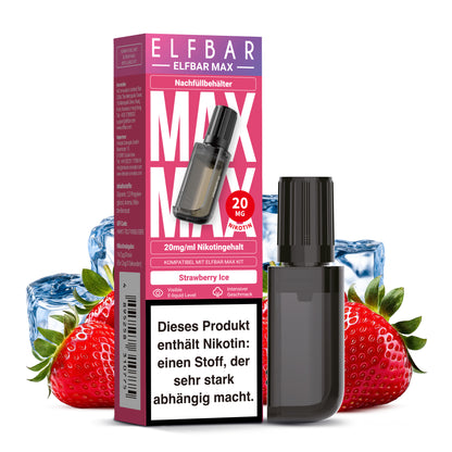 Elfbar Max Refill Container Strawberry Ice 20mg Nikotin 10ml Liquid