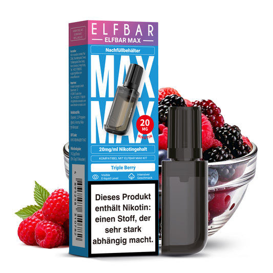 Elfbar Max Refill Container Triple Berry 20mg Nikotin 10ml Liquid