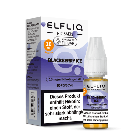 Elfbar ELFLIQ 10mg/ml Nikotinsalz Liquid Blackberry Ice