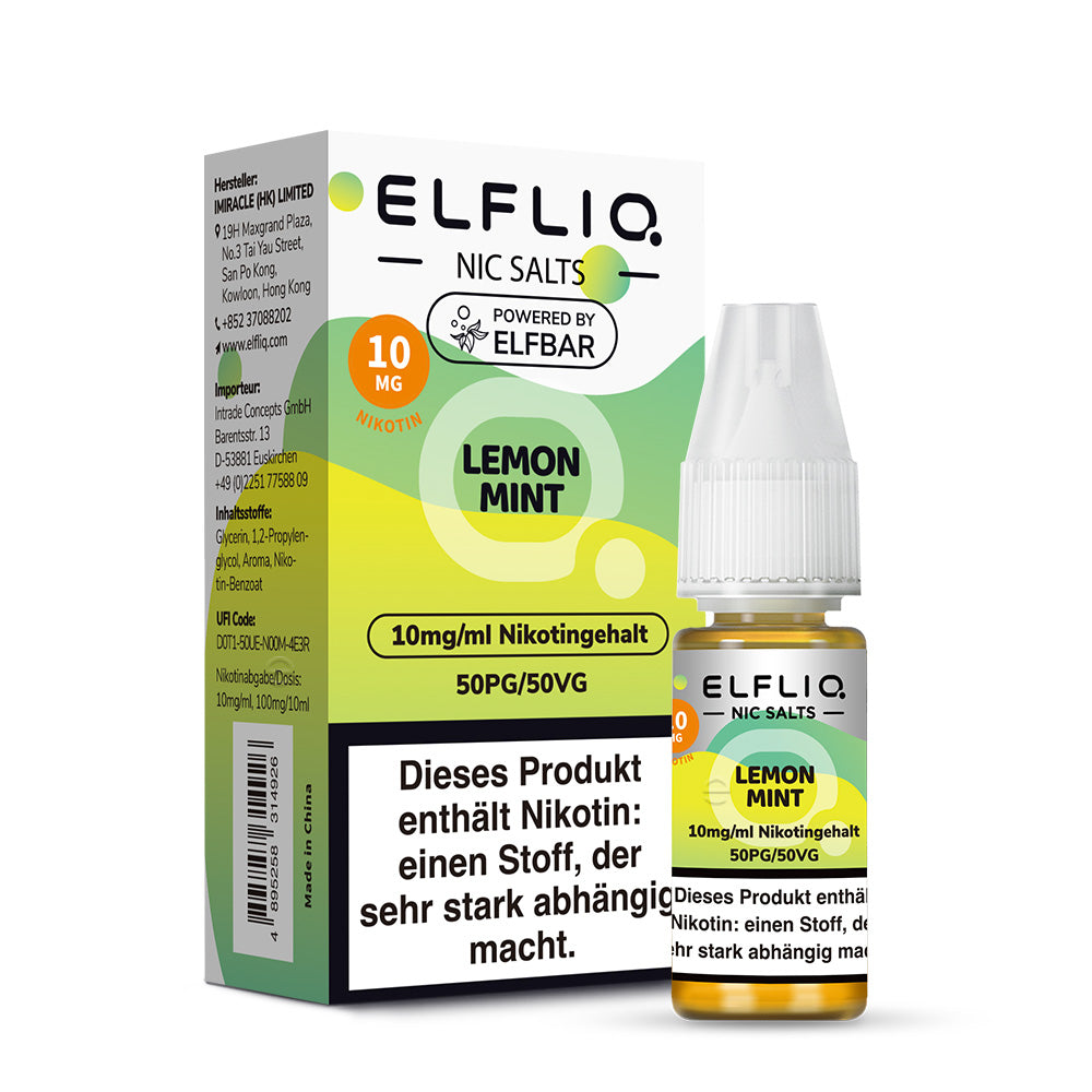 Elfbar ELFLIQ 10mg/ml Nikotinsalz Liquid Lemon Mint