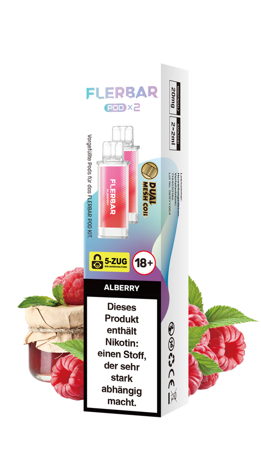 Flerbar Prefilled Pod Alberry 20mg Nikotin 600