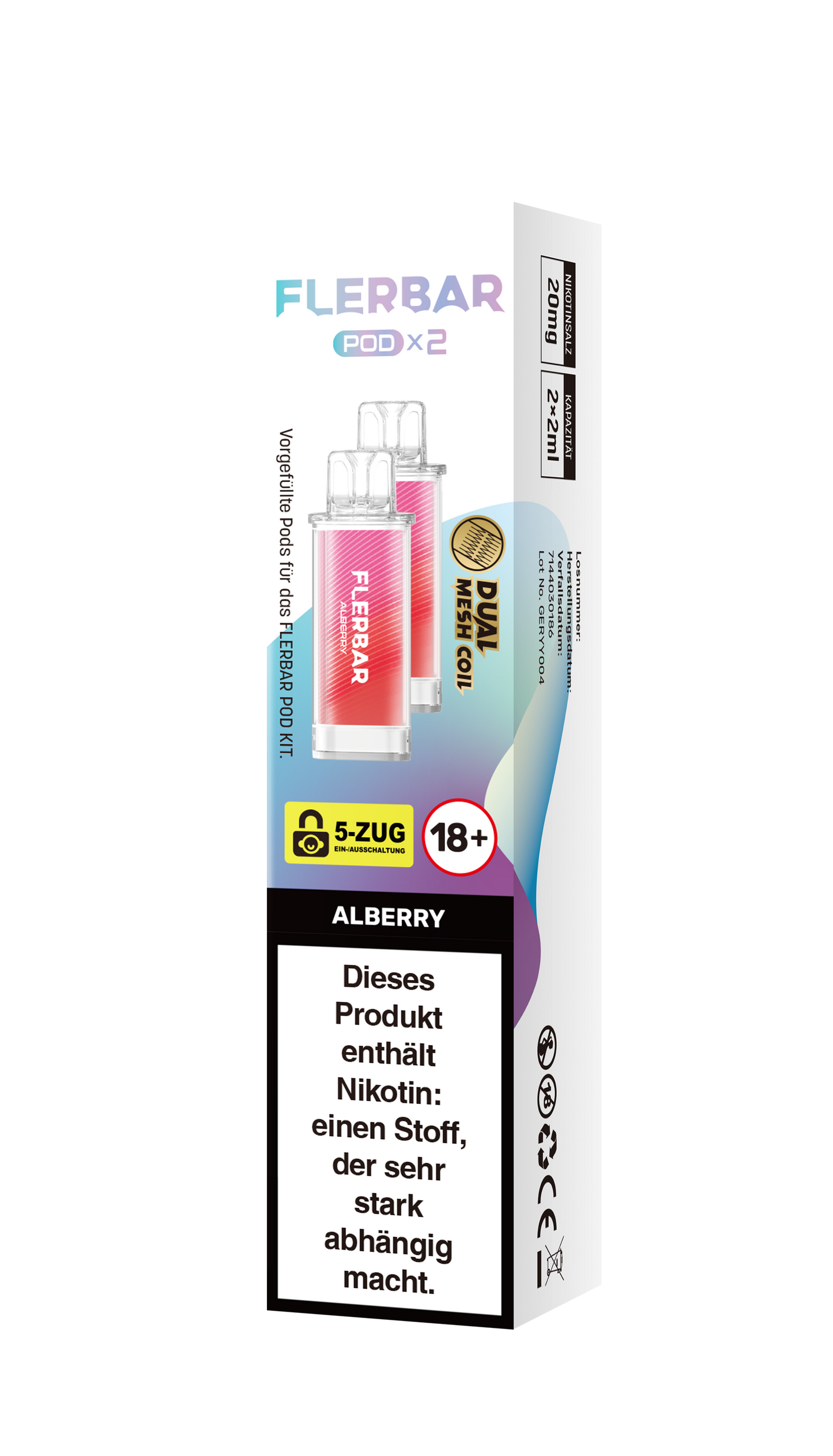 Flerbar Prefilled Pod Alberry 20mg Nikotin 600