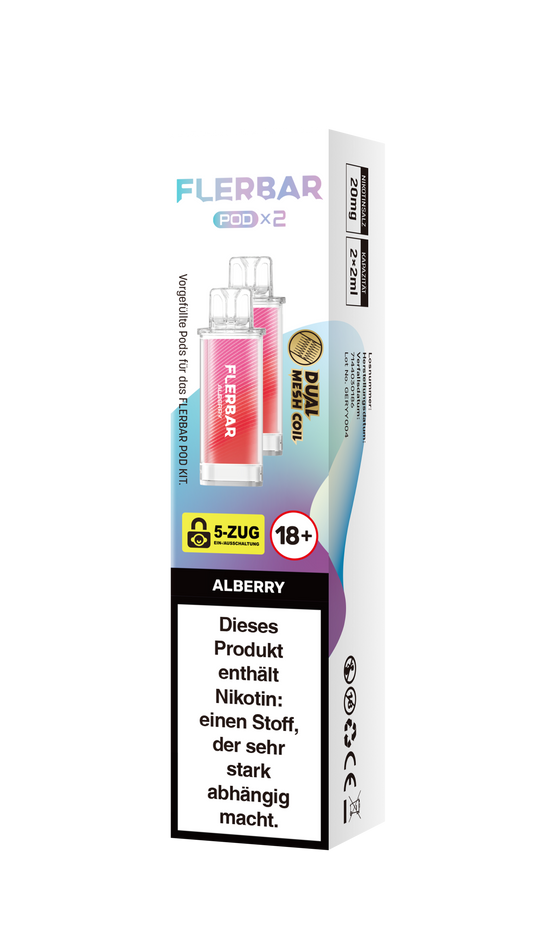 Flerbar Prefilled Pod Alberry 20mg Nikotin 600
