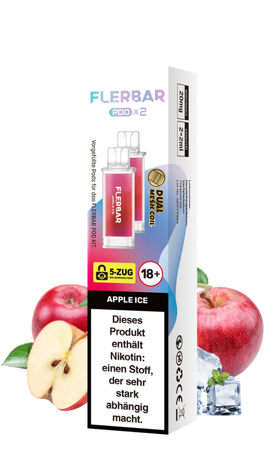 Flerbar Prefilled Pod Apple Ice 20mg Nikotin 600