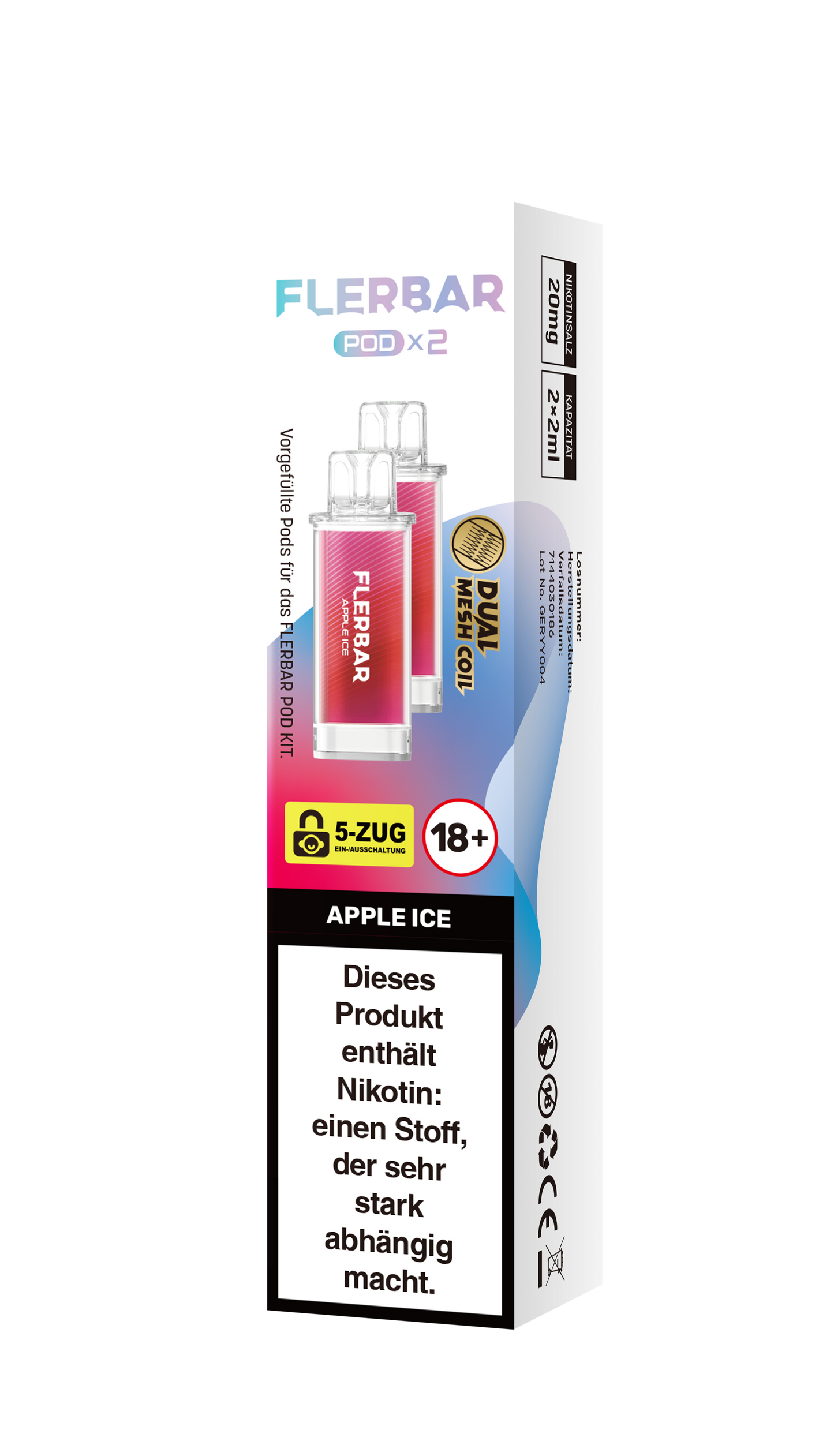 Flerbar Prefilled Pod Apple Ice 20mg Nikotin 600