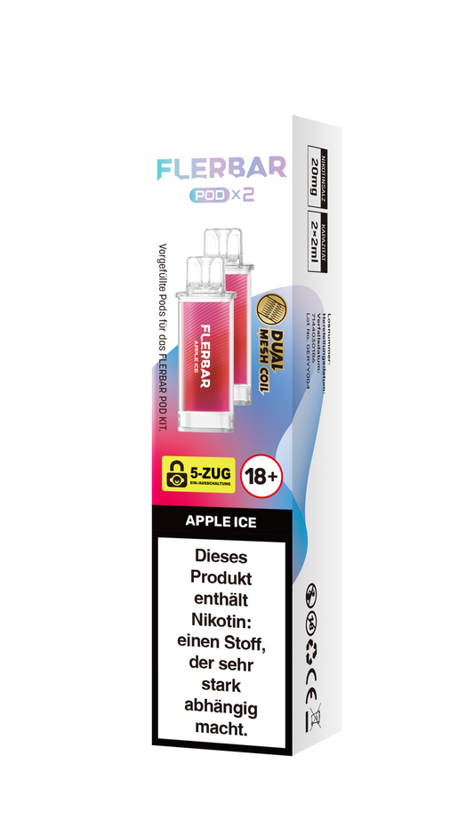 Flerbar Prefilled Pod Apple Ice 20mg Nikotin 600
