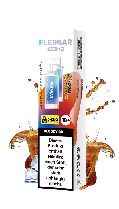 Flerbar Prefilled Pod Bloody Bull 20mg Nikotin 600