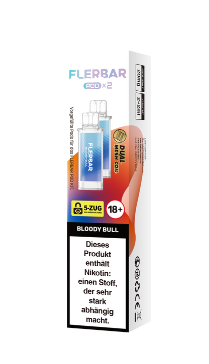 Flerbar Prefilled Pod Bloody Bull 20mg Nikotin 600