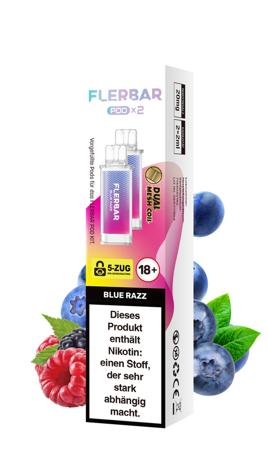 Flerbar Prefilled Pod Blue Razz 20mg Nikotin 600