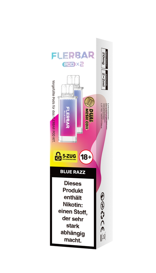 Flerbar Prefilled Pod Blue Razz 20mg Nikotin 600