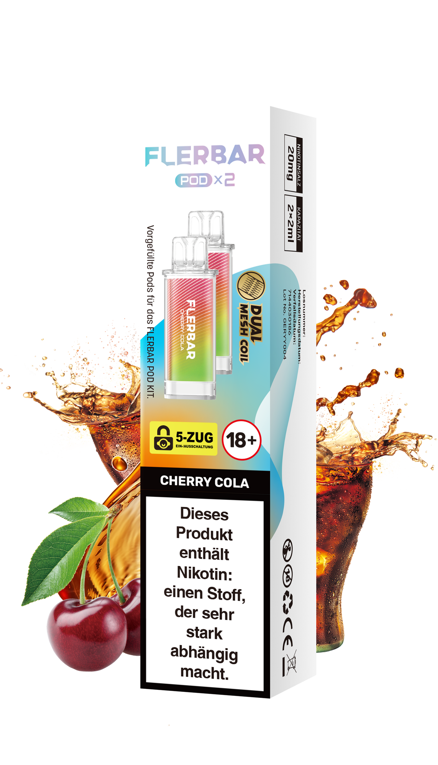 Flerbar Prefilled Pod Cherry Cola 20mg Nikotin 600