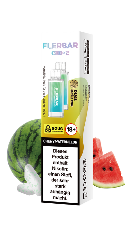 Flerbar Prefilled Pod Chewy Watermelon 20mg Nikotin 600