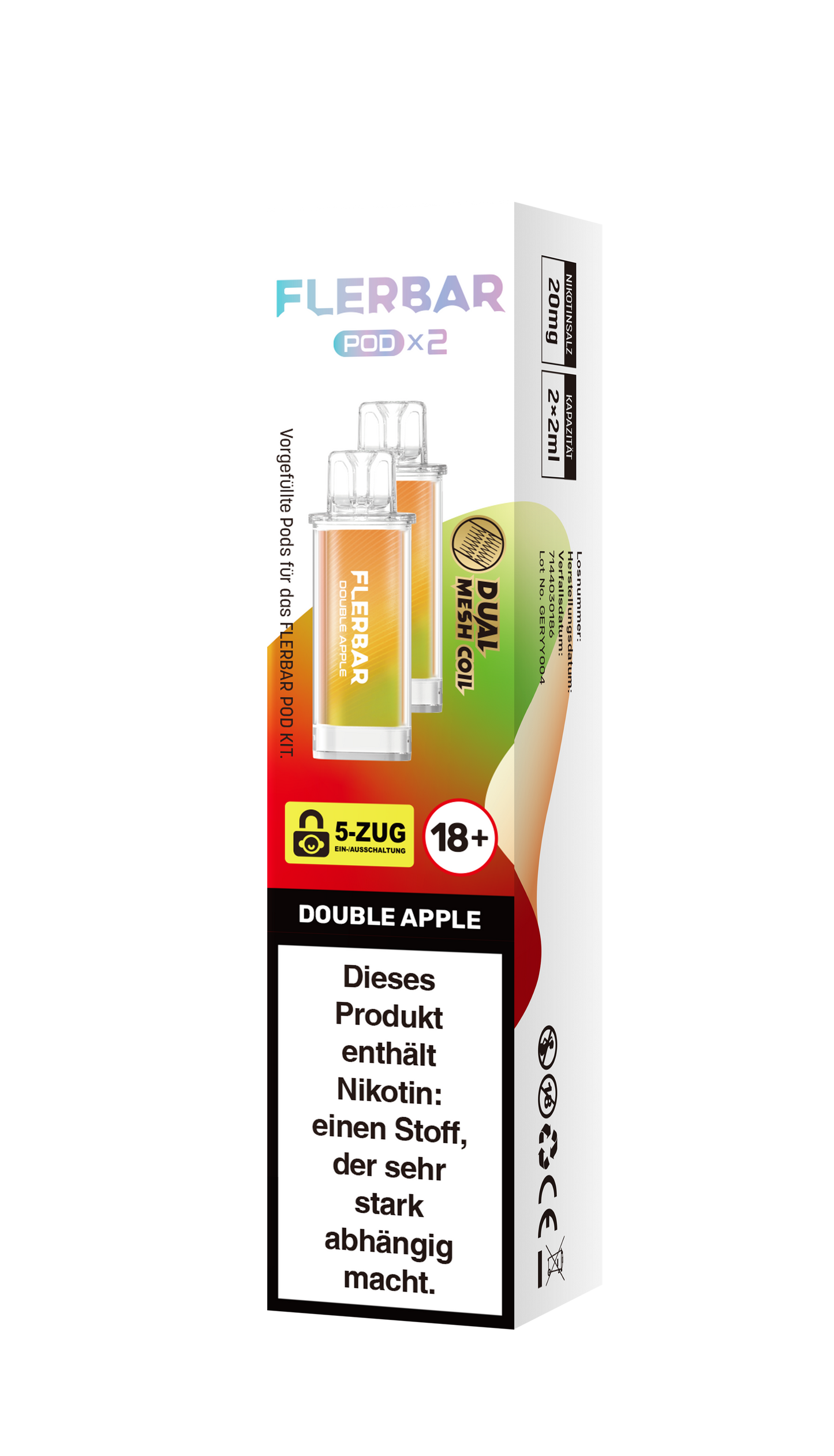 Flerbar Prefilled Pod Double Apple 20mg Nikotin 600