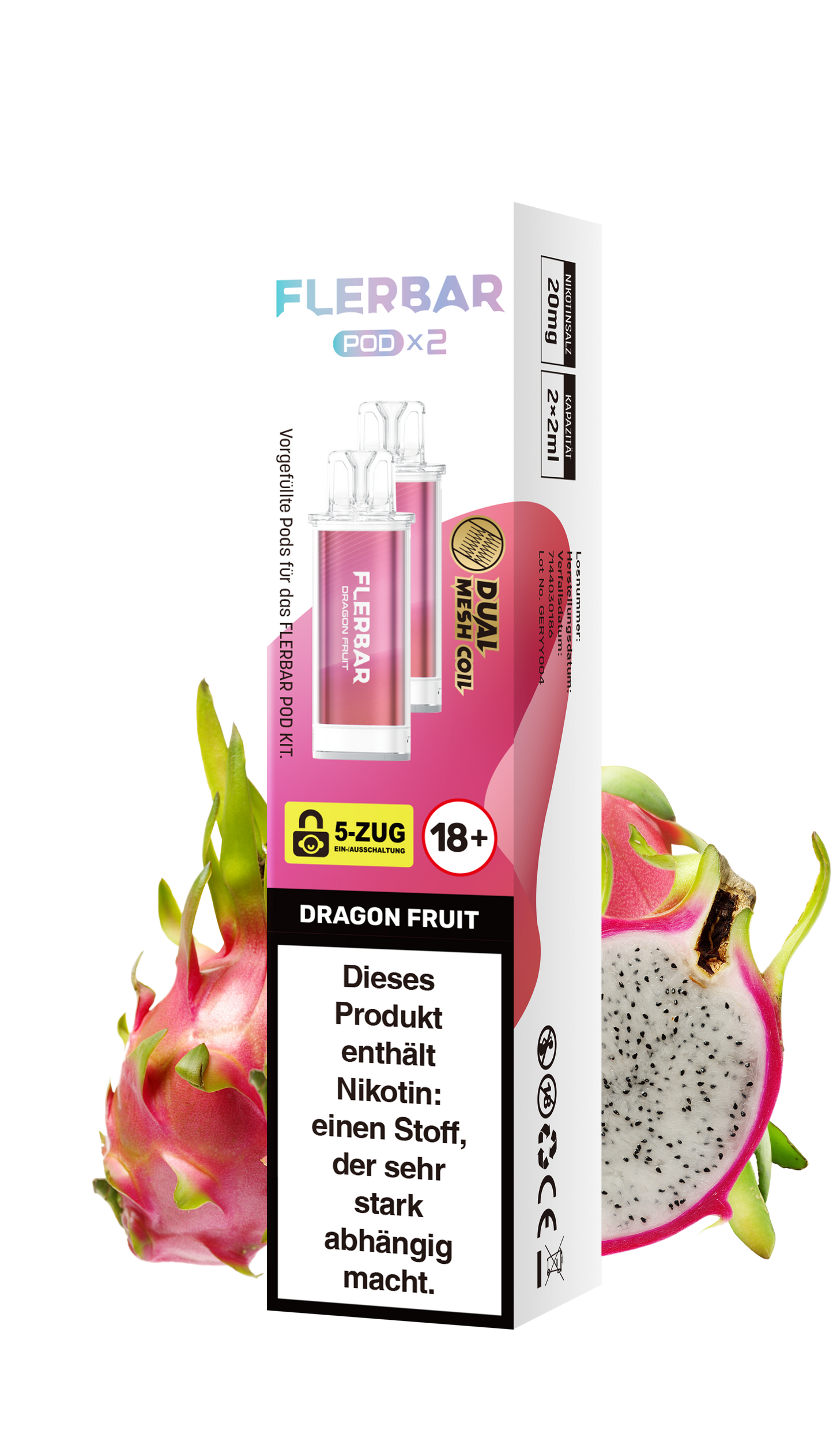 Flerbar Prefilled Pod Dragon Fruit 20mg Nikotin 600