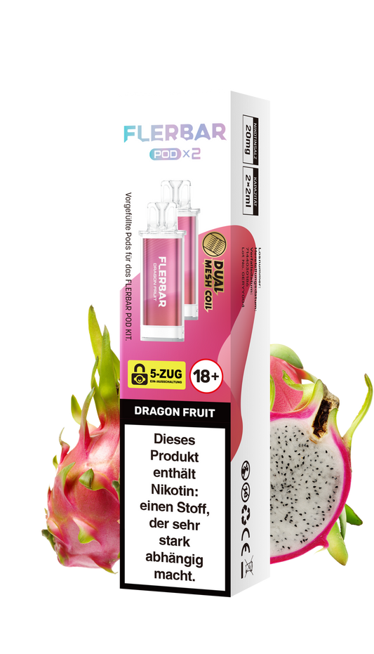 Flerbar Prefilled Pod Dragon Fruit 20mg Nikotin 600