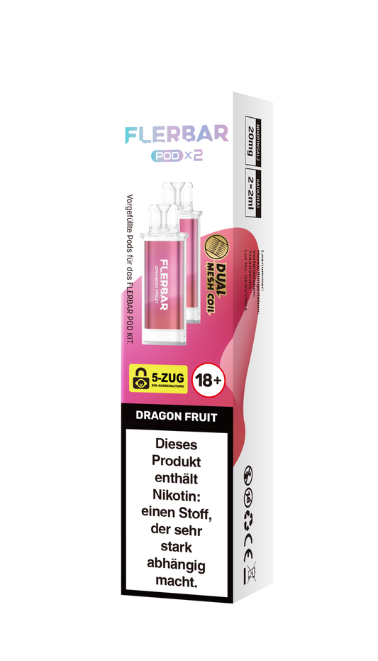 Flerbar Prefilled Pod Dragon Fruit 20mg Nikotin 600