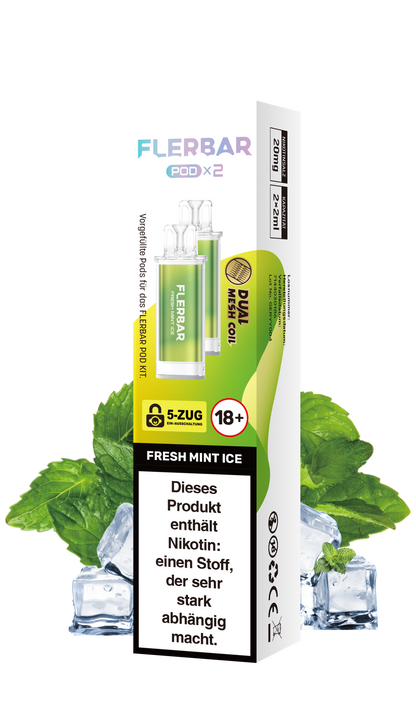Flerbar Prefilled Pod Fresh Mint Ice 20mg Nikotin 600