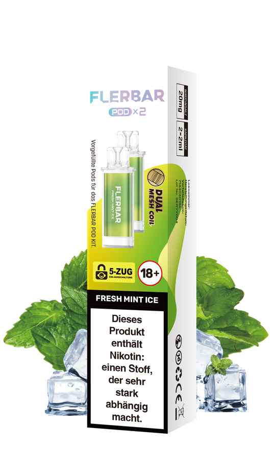 Flerbar Prefilled Pod Fresh Mint Ice 20mg Nikotin 600