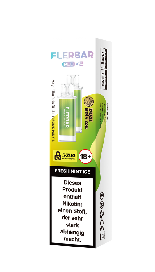 Flerbar Prefilled Pod Fresh Mint Ice 20mg Nikotin 600