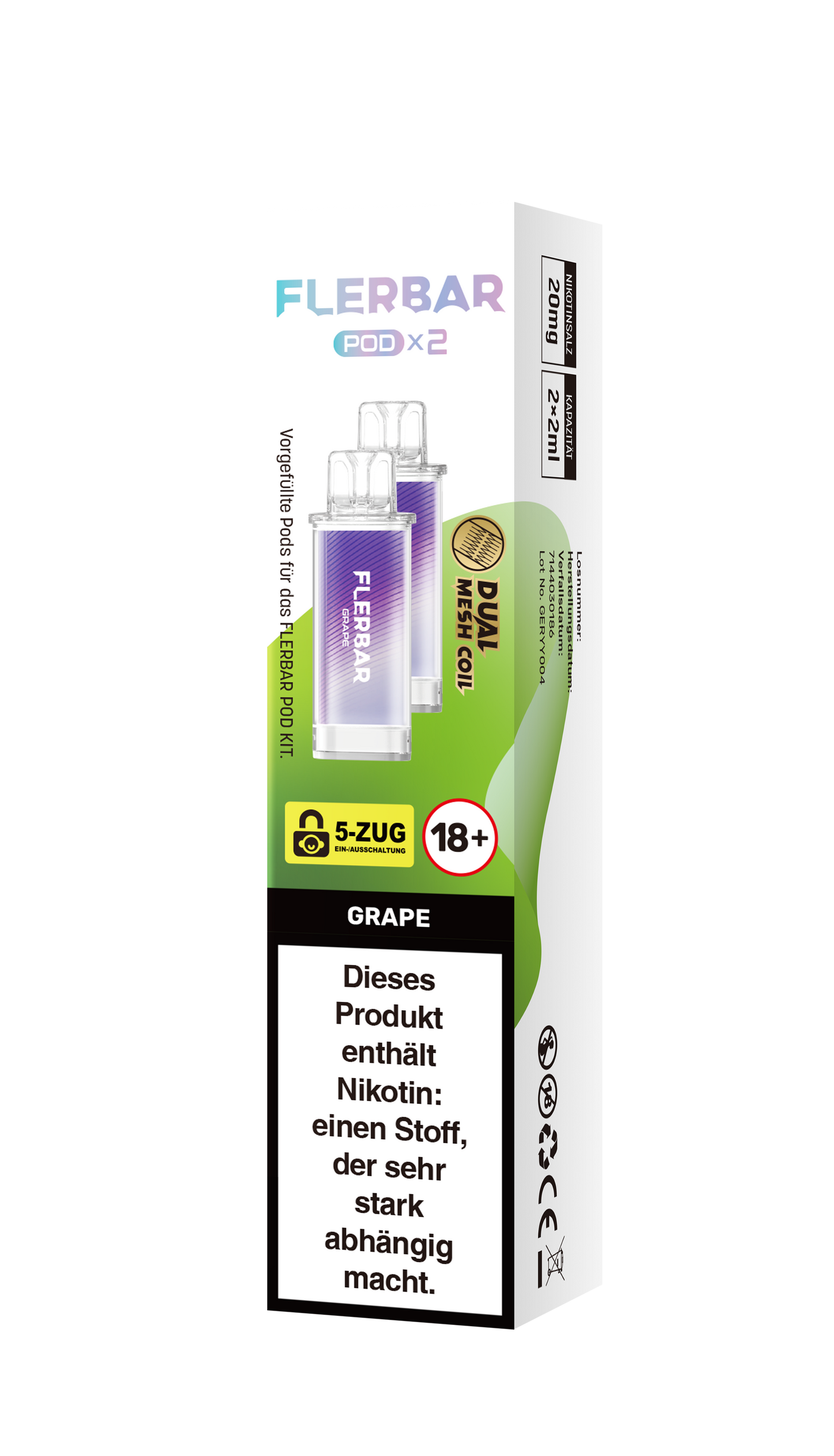 Flerbar Prefilled Pod Grape 20mg Nikotin 600