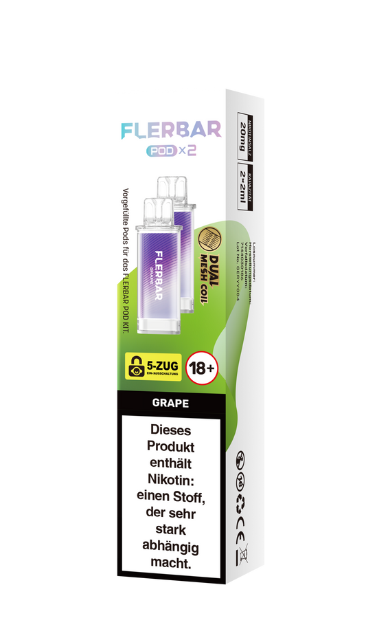 Flerbar Prefilled Pod Grape 20mg Nikotin 600