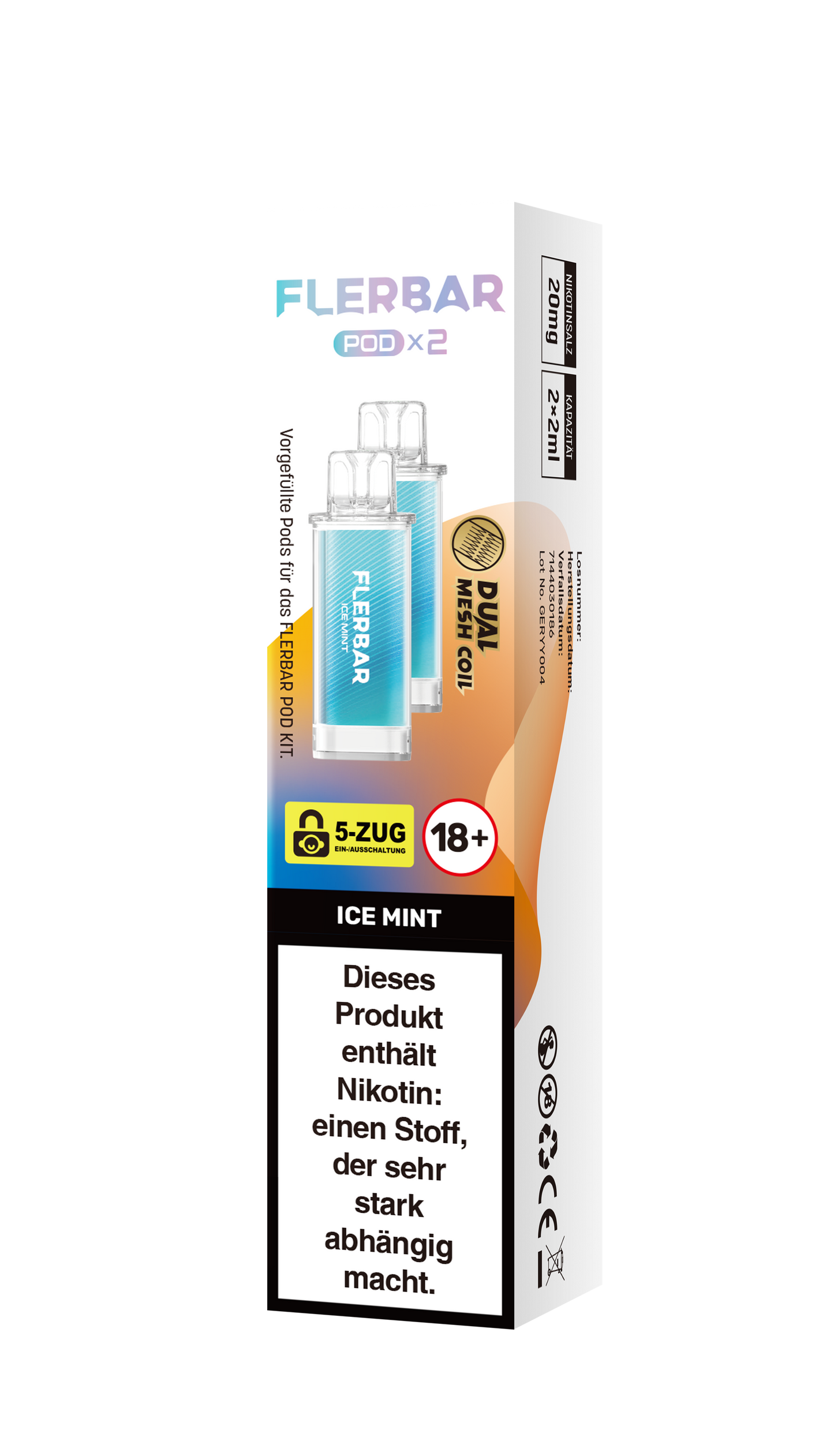 Flerbar Prefilled Pod Ice Mint 20mg Nikotin 600