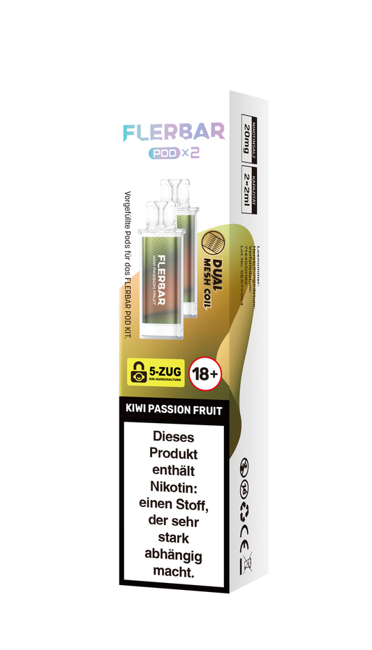 Flerbar Prefilled Pod Kiwi Passionfruit 20mg Nikotin 600