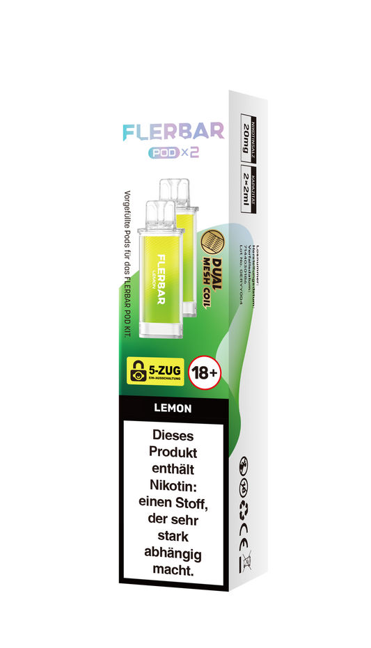 Flerbar Prefilled Pod Lemon 20mg Nikotin 600