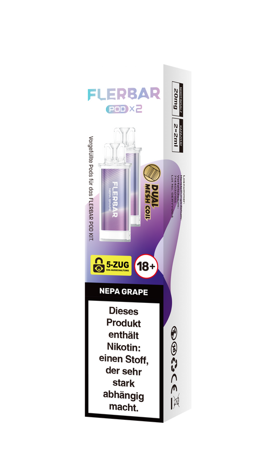 Flerbar Prefilled Pod Nepa Grape 20mg Nikotin 600