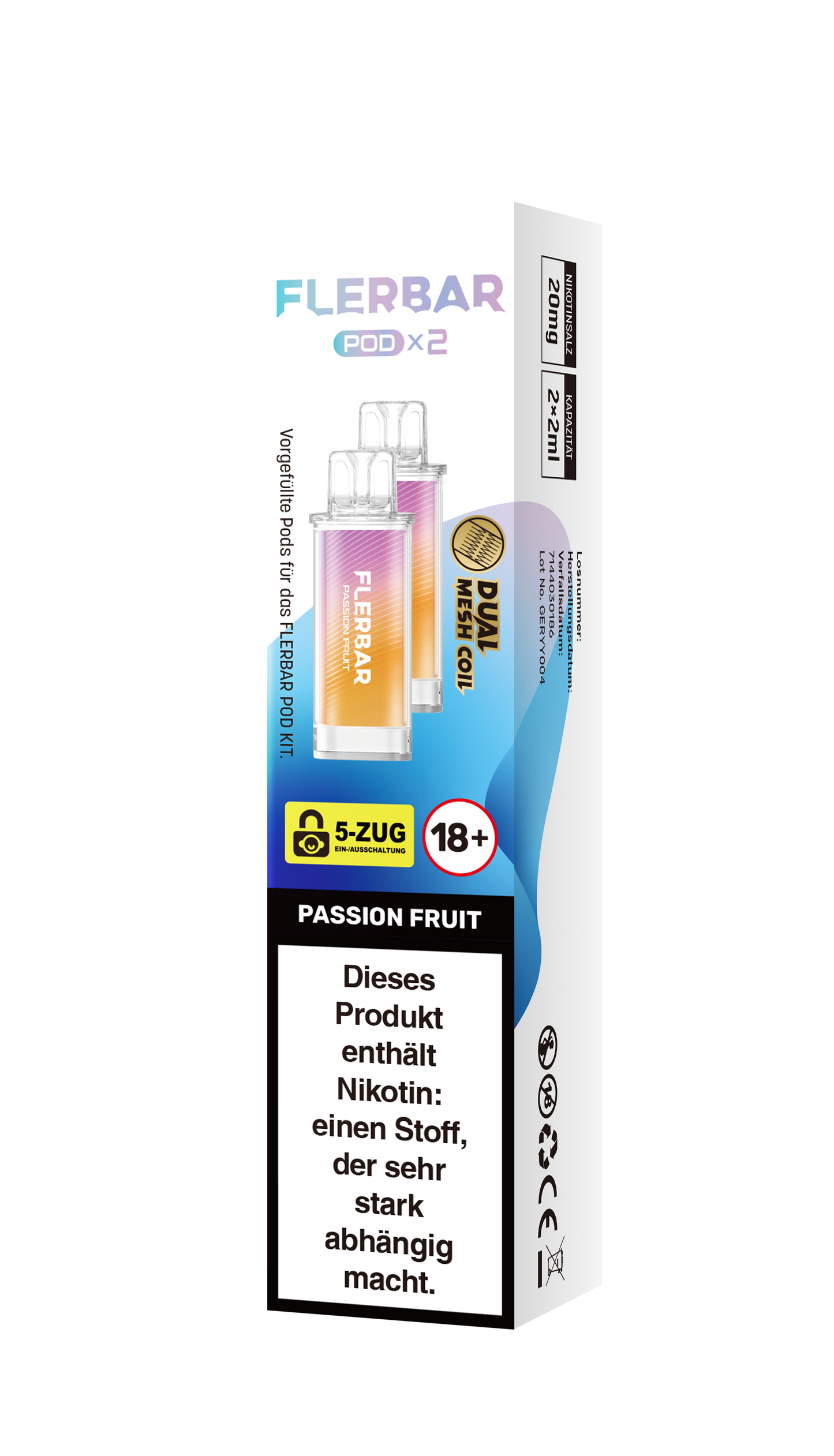 Flerbar Prefilled Pod Passion Fruit 20mg Nikotin 600