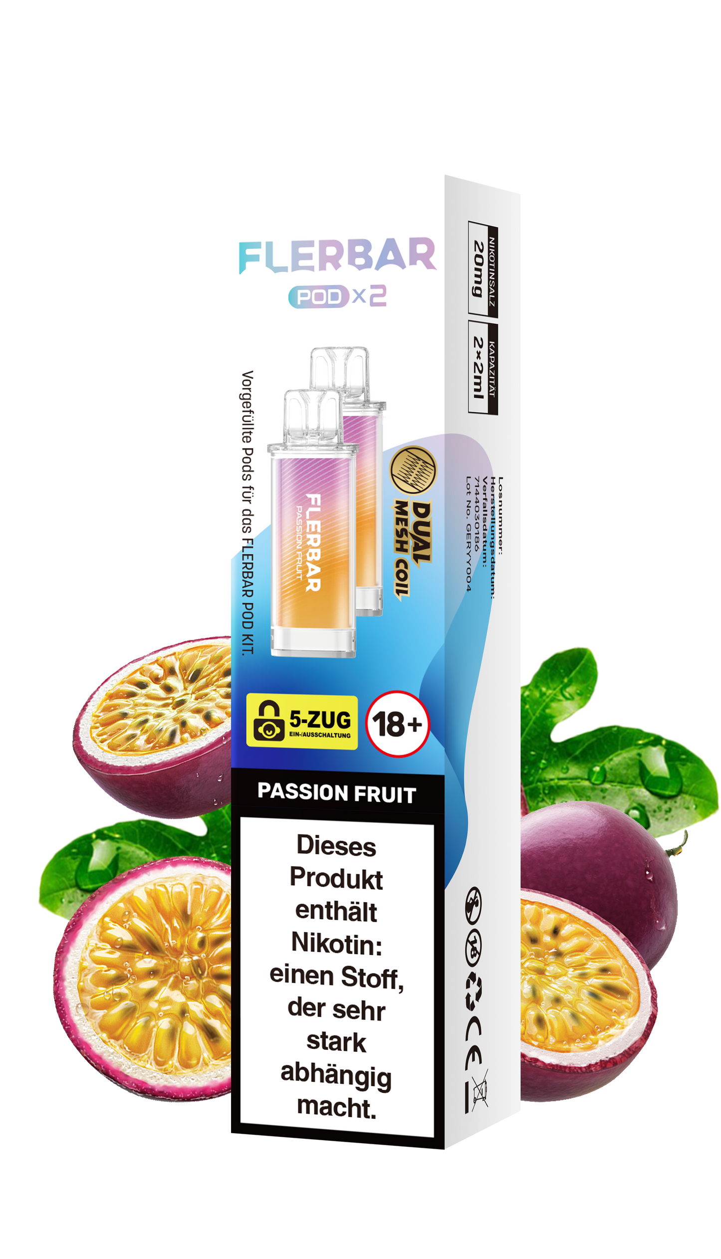 Flerbar Prefilled Pod Passion Fruit 20mg Nikotin 600