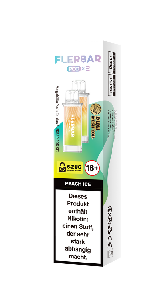 Flerbar Prefilled Pod Peach Ice 20mg Nikotin 600