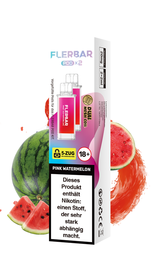 Flerbar Prefilled Pod Pink Watermelon 20mg Nikotin 600