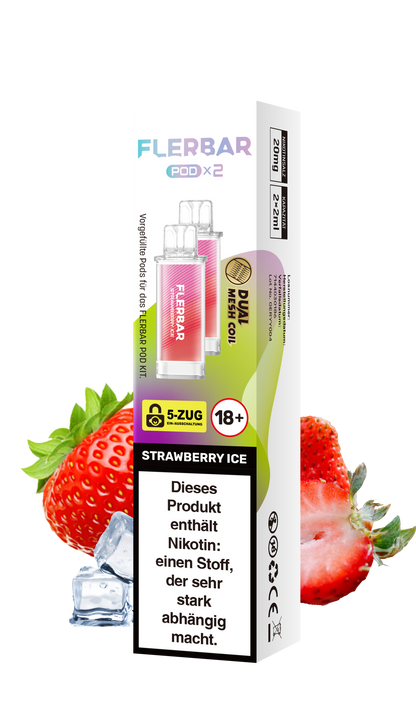 Flerbar Prefilled Pod Strawberry Ice 20mg Nikotin 600