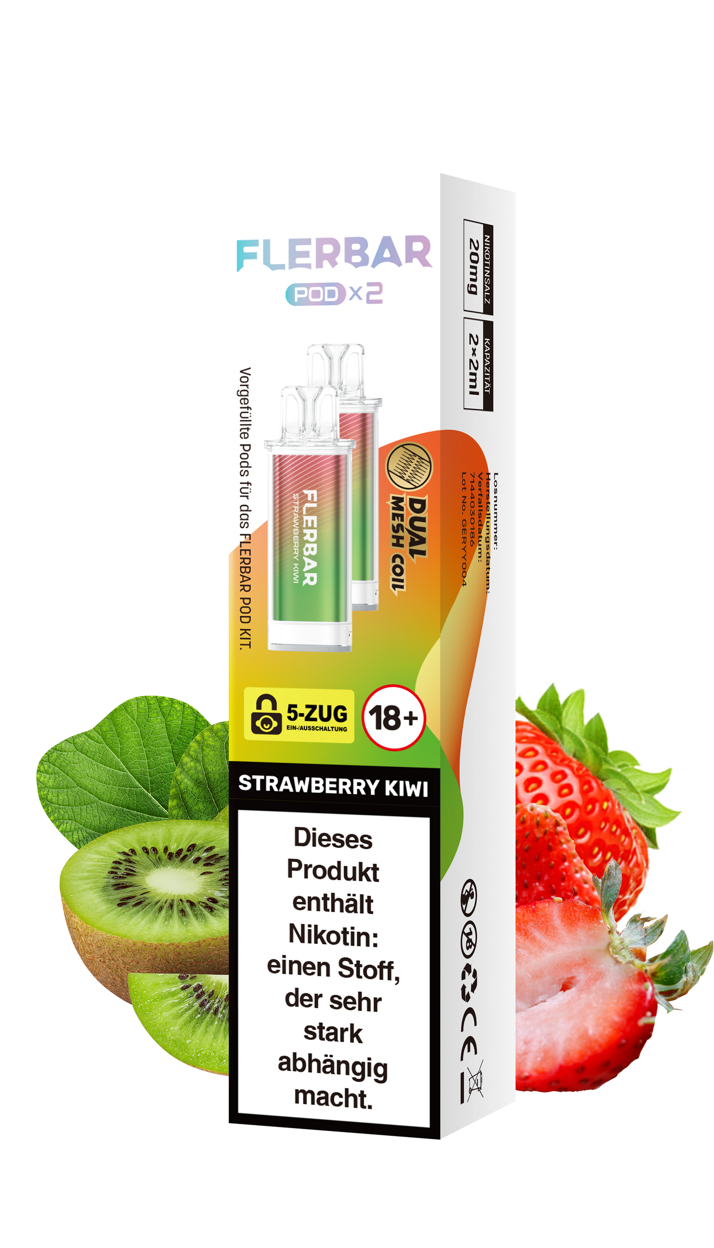 Flerbar Prefilled Pod Strawberry Kiwi 20mg Nikotin 600