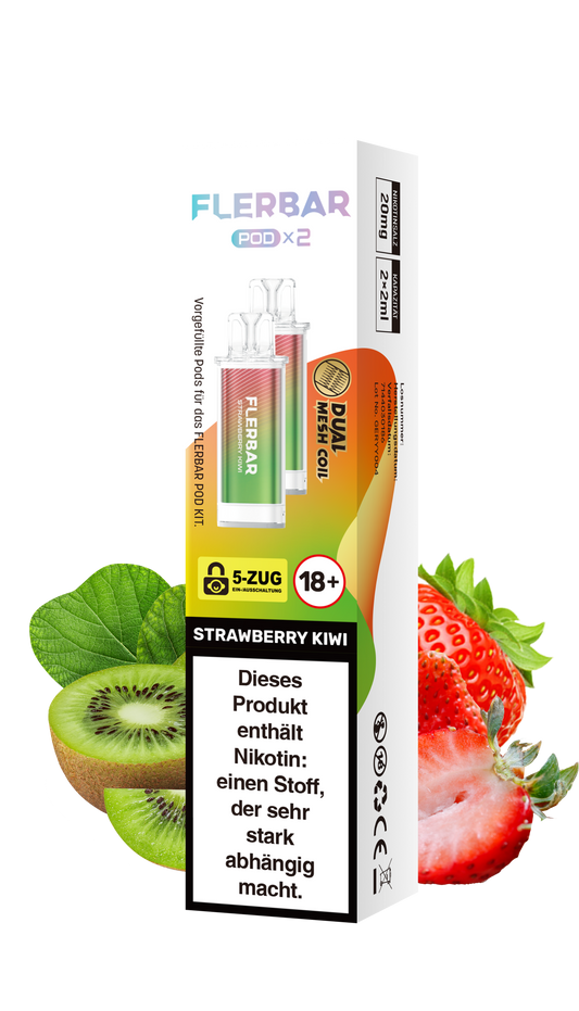 Flerbar Prefilled Pod Strawberry Kiwi 20mg Nikotin 600