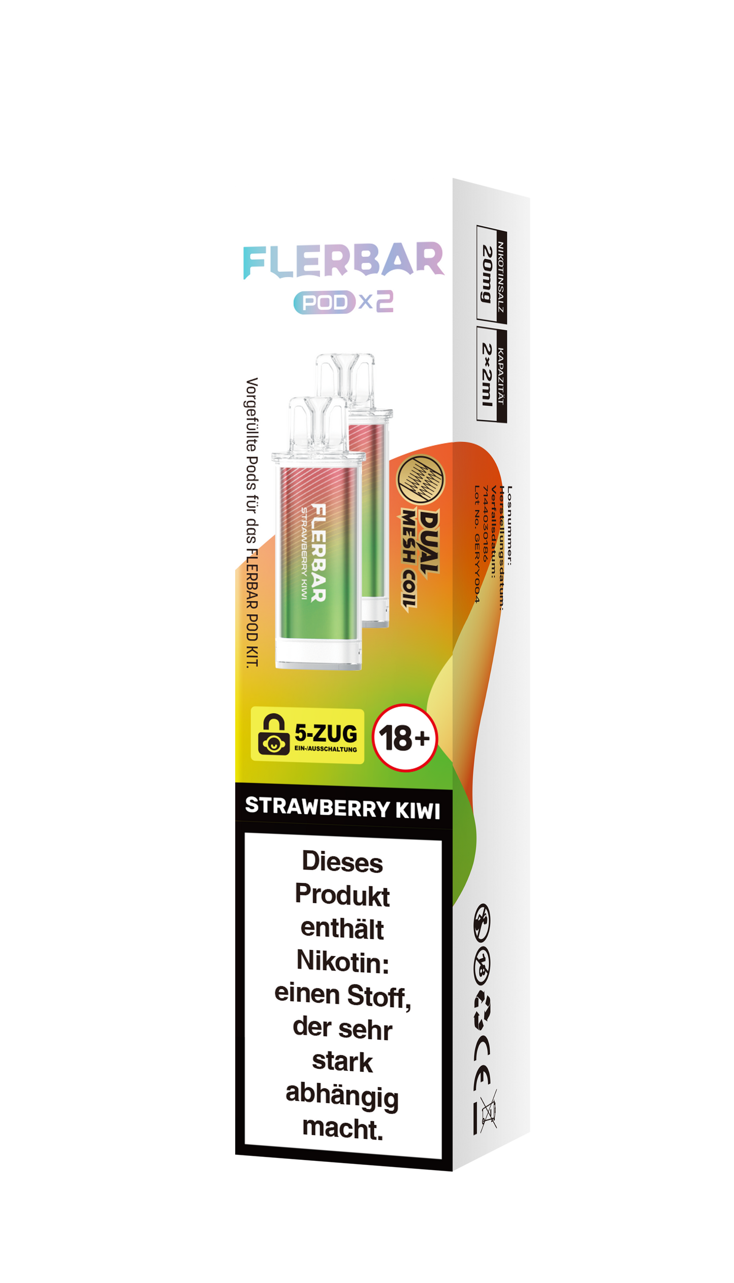 Flerbar Prefilled Pod Strawberry Kiwi 20mg Nikotin 600