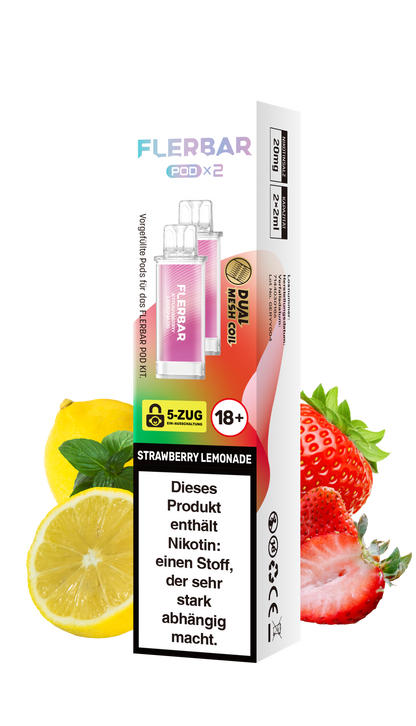 Flerbar Prefilled Pod Strawberry Lemonade 20mg Nikotin 600