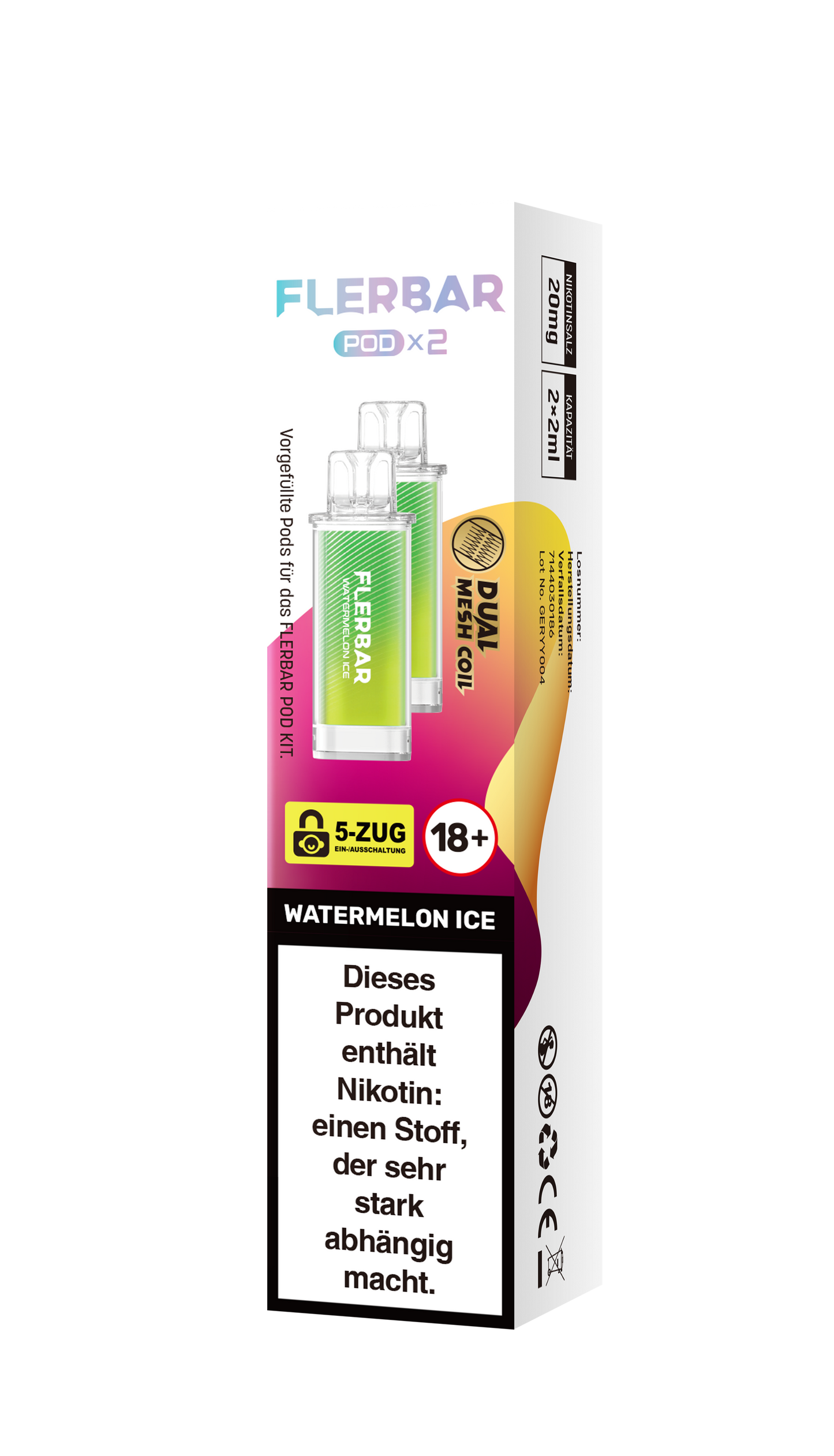 Flerbar Prefilled Pod Watermelon Ice 20mg Nikotin 600