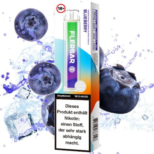 E-Zigarette Flerbar Blueberry 20mg Nikotin 600