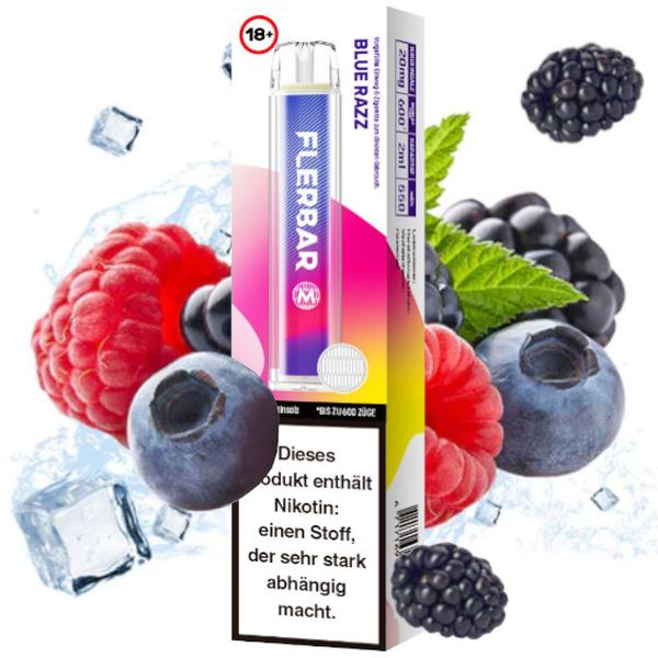 E-Zigarette Flerbar Blue Razz 20mg Nikotin 600