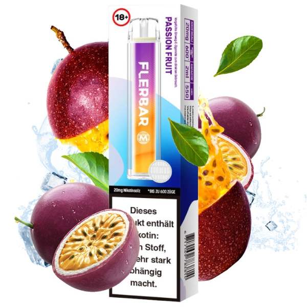 E-Zigarette Flerbar Passion Fruit 20mg Nikotin 600