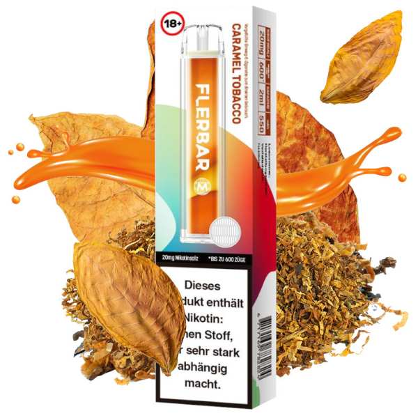 E-Zigarette Flerbar Caramel Tobacco 20mg Nikotin 600