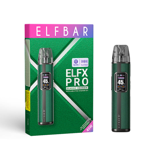 Elfbar ELFX PRO Classic Edition Refillable Dual Mesh Pod Kit FOREST 1×2 (0.6O/ 0.8O)